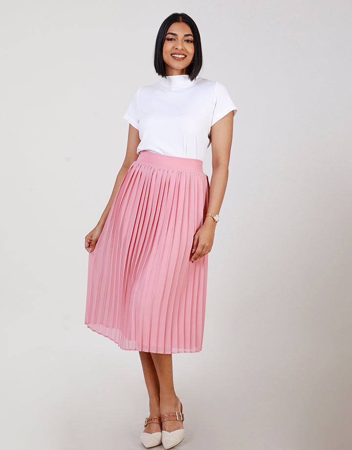 Plain Pleated Skirt