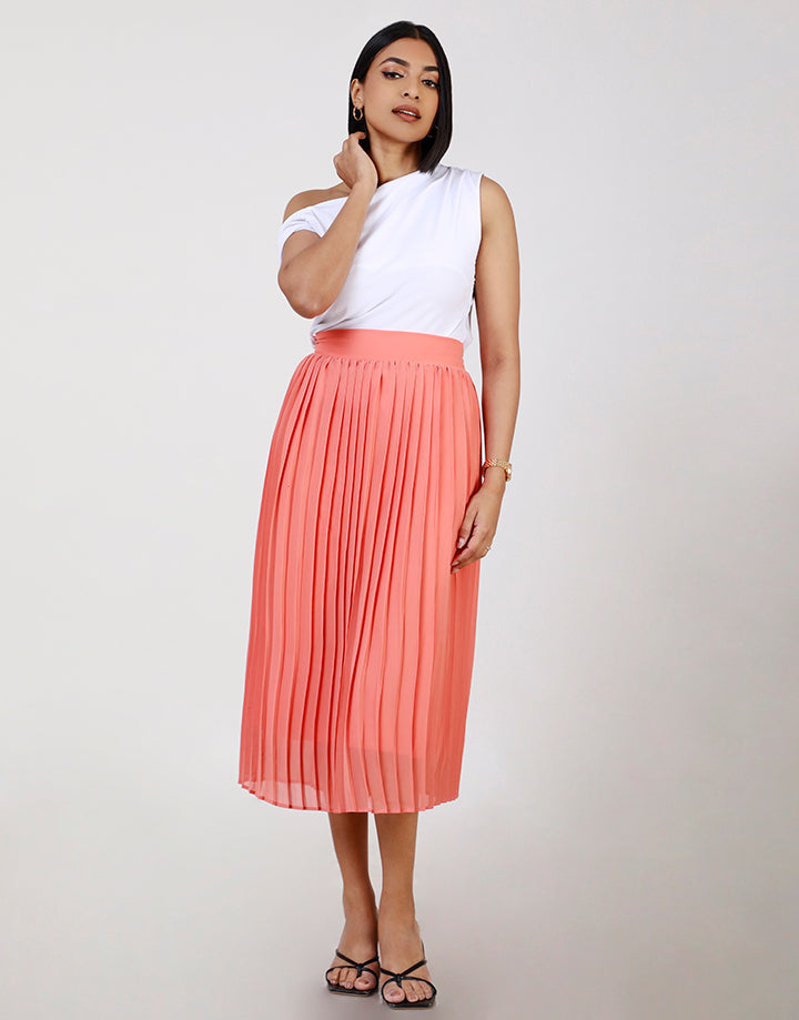 Plain Pleated Skirt