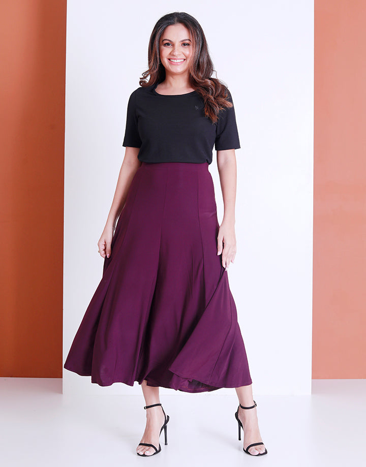 Plain Stretch 8 Pieces Skirt