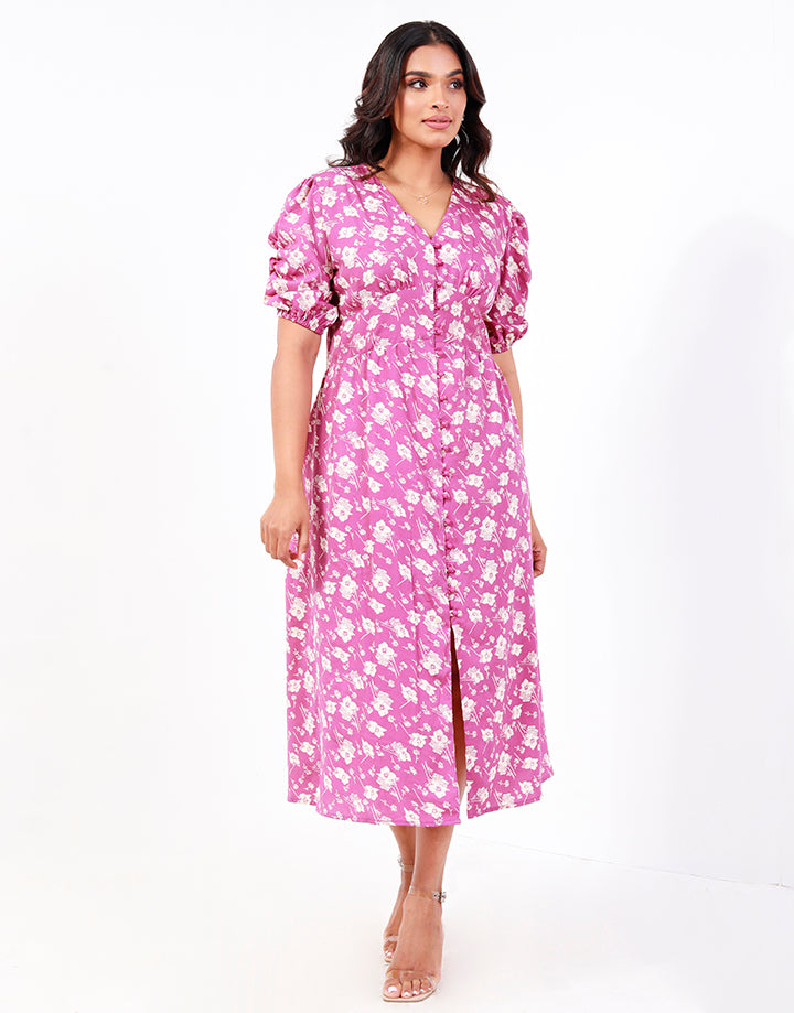 Printed Empire Waist With A-Line Dress