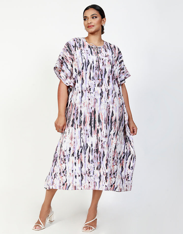 Printed Poncho Dress