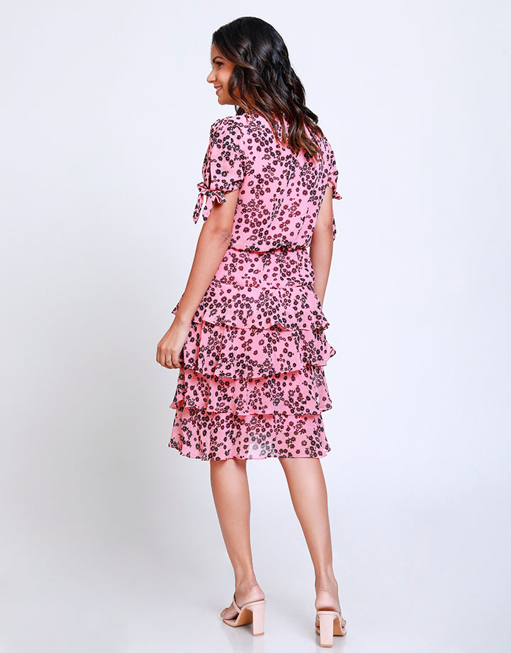 Printed Tiered Dress