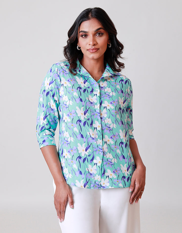 Printed ¾ Sleeves Blouse