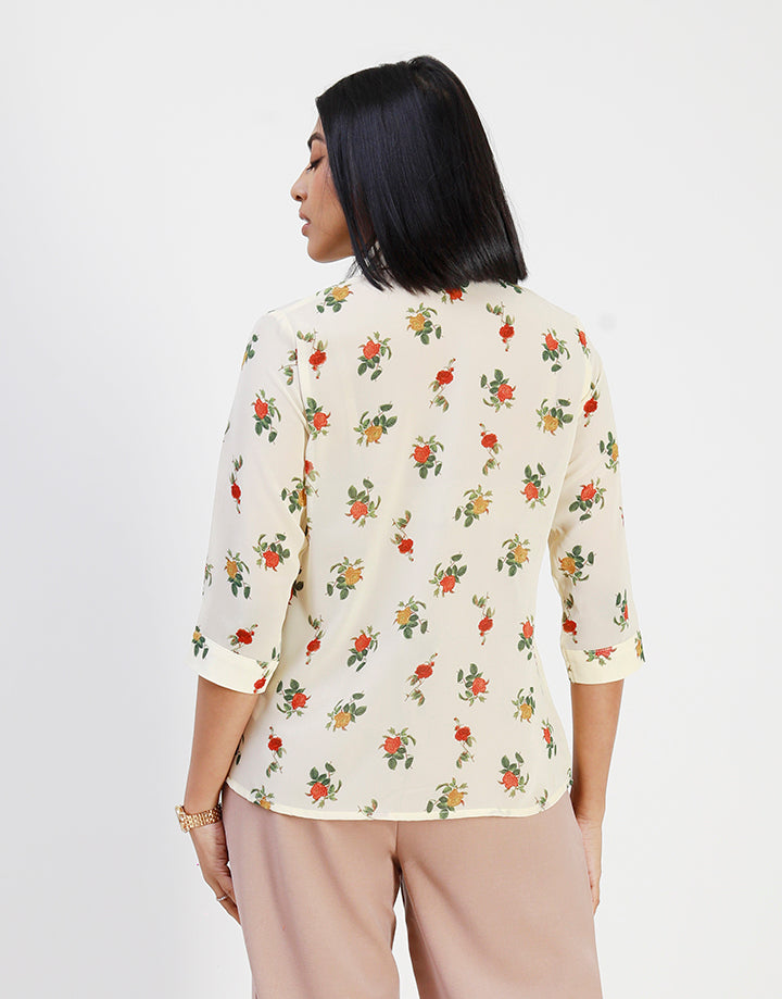 Printed ¾ Sleeves Blouse