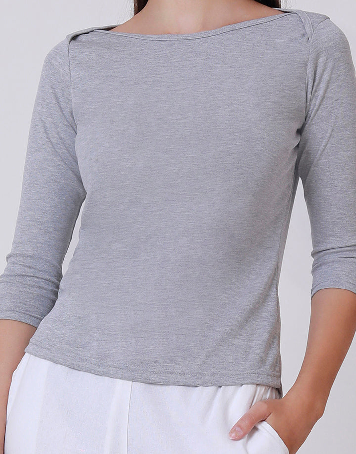 Round Neck T-Shirt with Long Sleeves