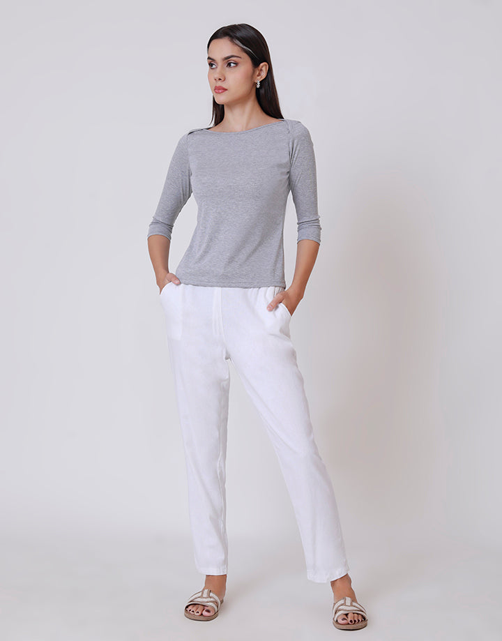 Round Neck T-Shirt with Long Sleeves