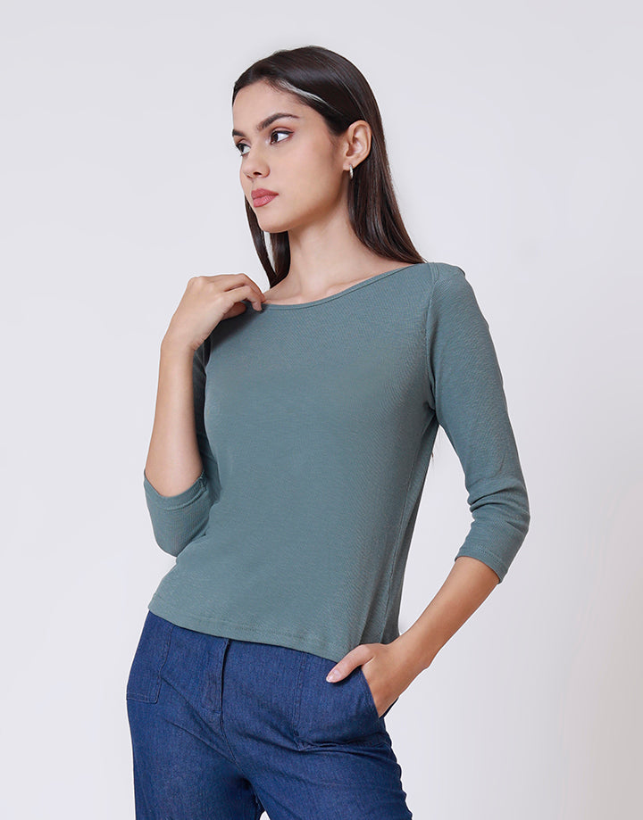 Round Neck T-Shirt with Long Sleeves