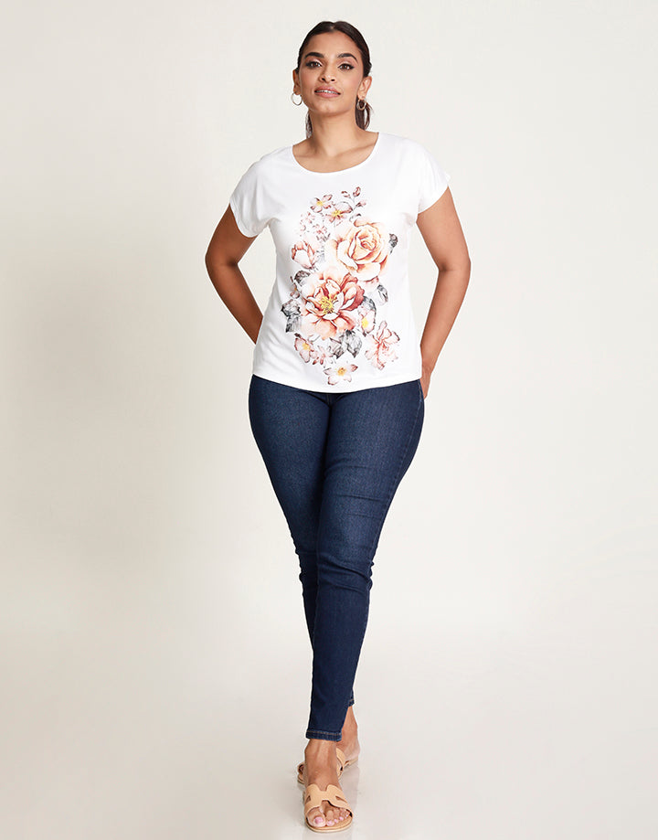 Round Neck T-Shirt with Placement Print