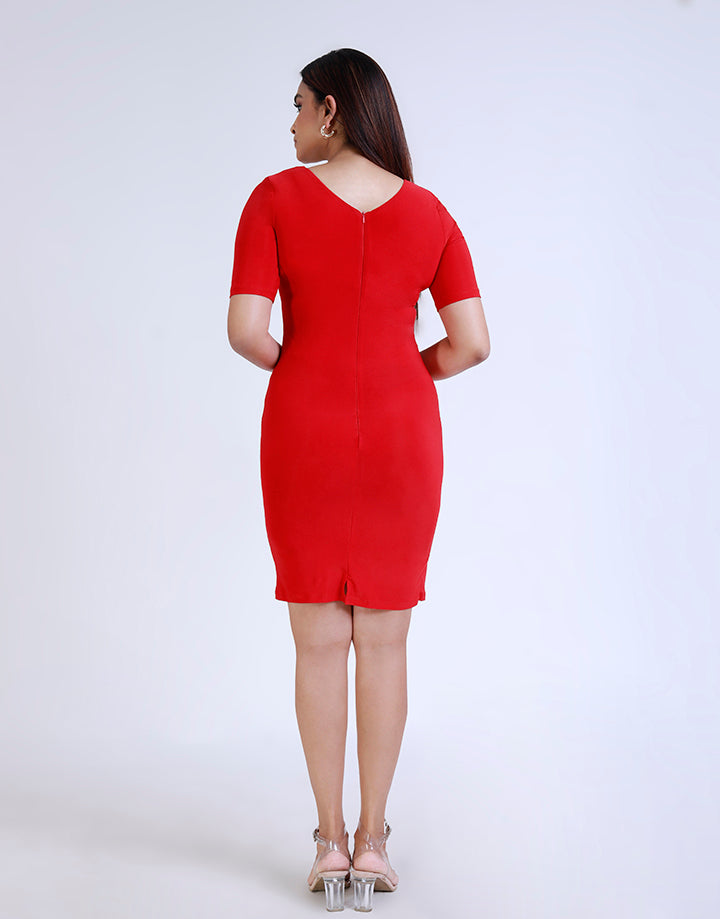 Sheath Dress with Pleated Detail