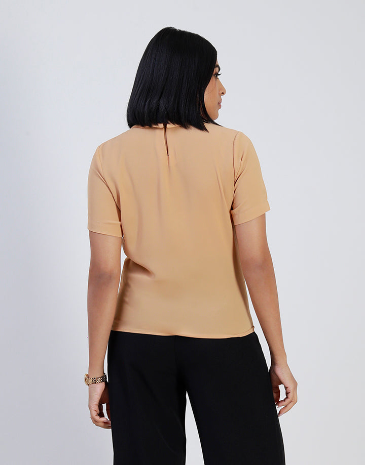 Short Sleeve Top with Front Buttons