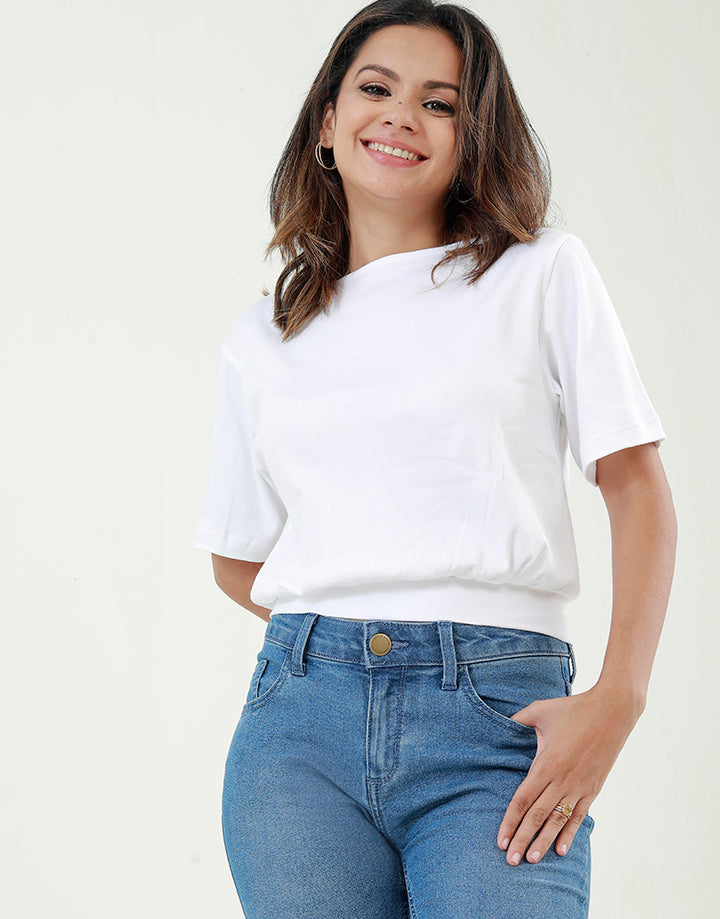Short Sleeves T-Shirt with Waist Band
