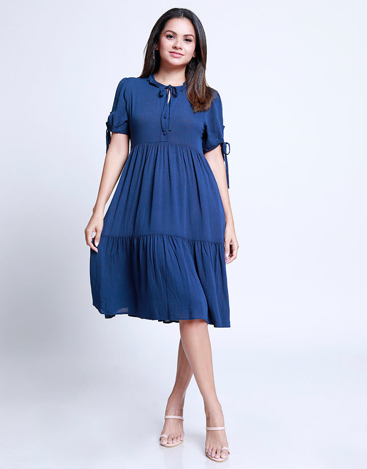 Short Sleeves Tiered Dress – Spring & Summer