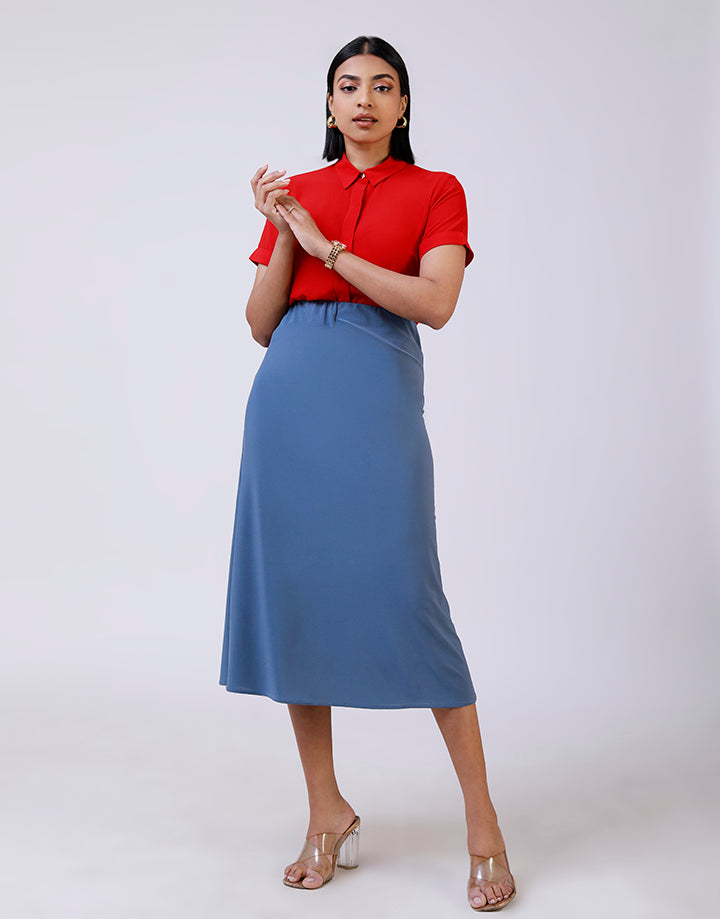 Stretch A-Linen Skirt