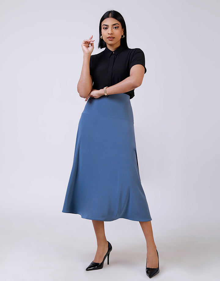 Stretch Flared Hip Skirt