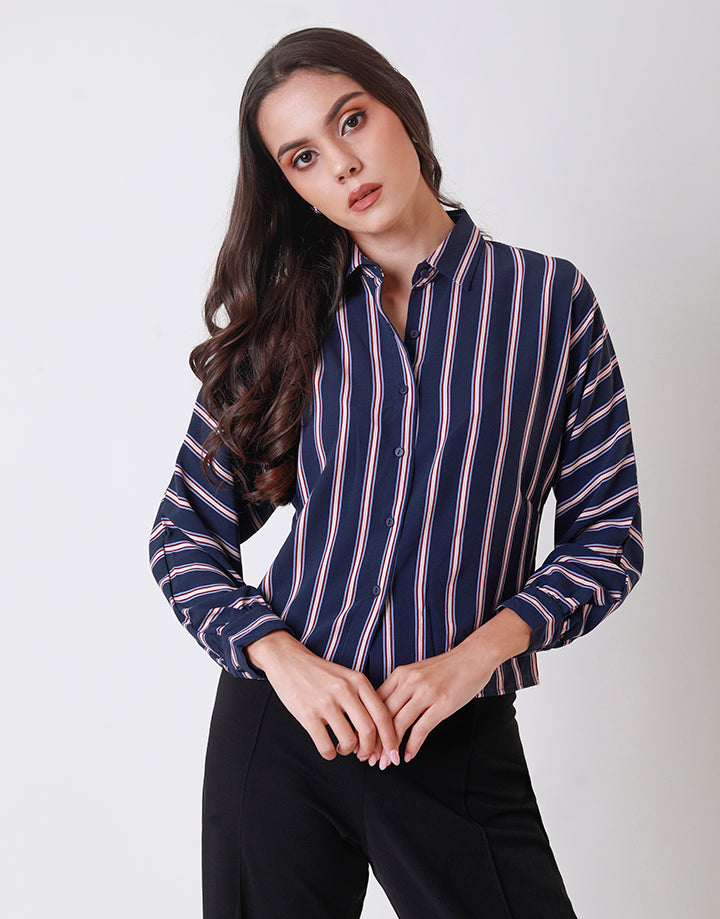 Striped Cropped Shirt