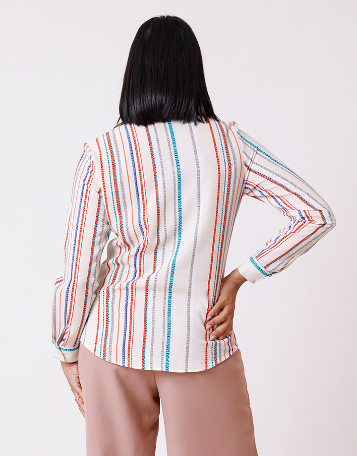 Striped Long Sleeve Blouse