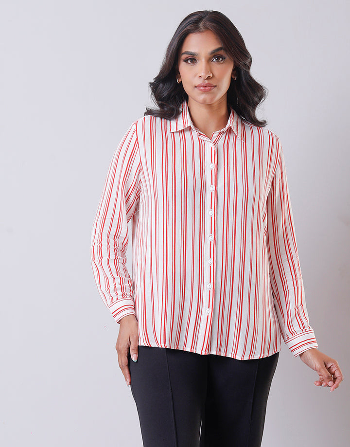 Striped Long Sleeves Button Down Shirt