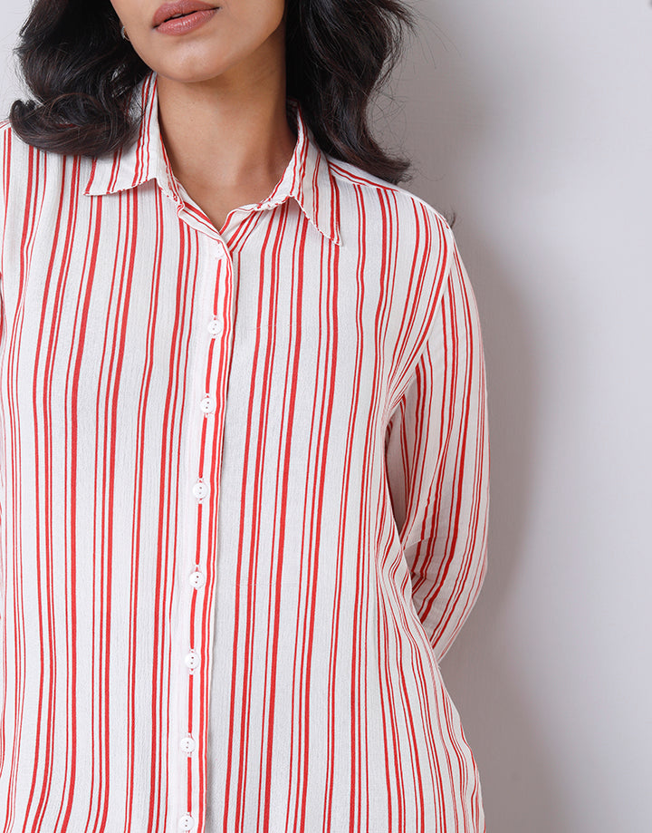 Striped Long Sleeves Button Down Shirt