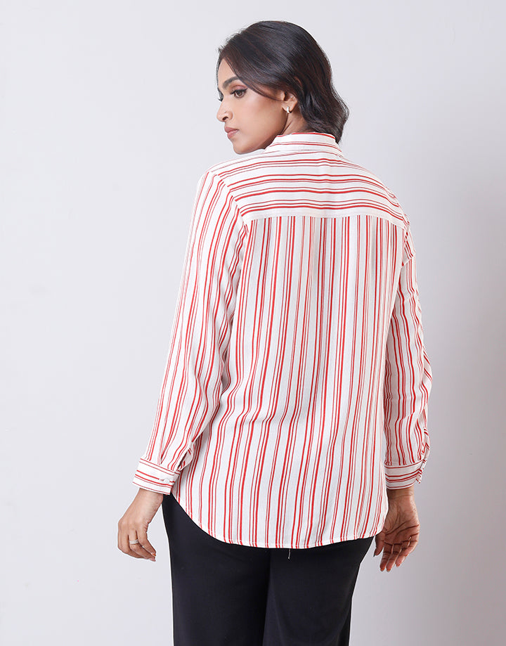 Striped Long Sleeves Button Down Shirt