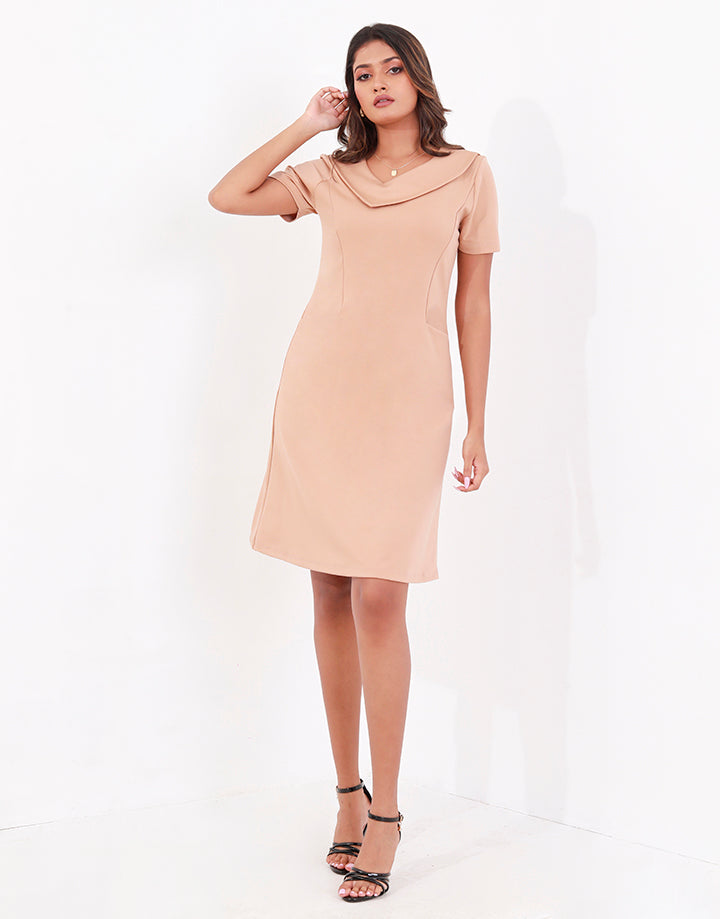 Style Collar Dress with Princess Line