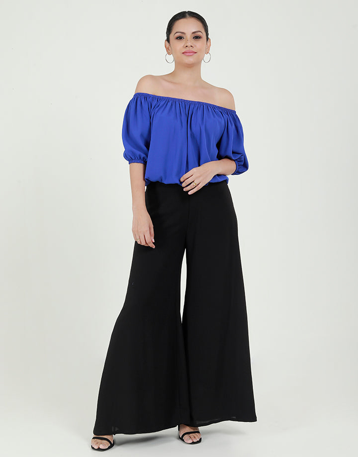 Two Way Crop Top with Puff Sleeves