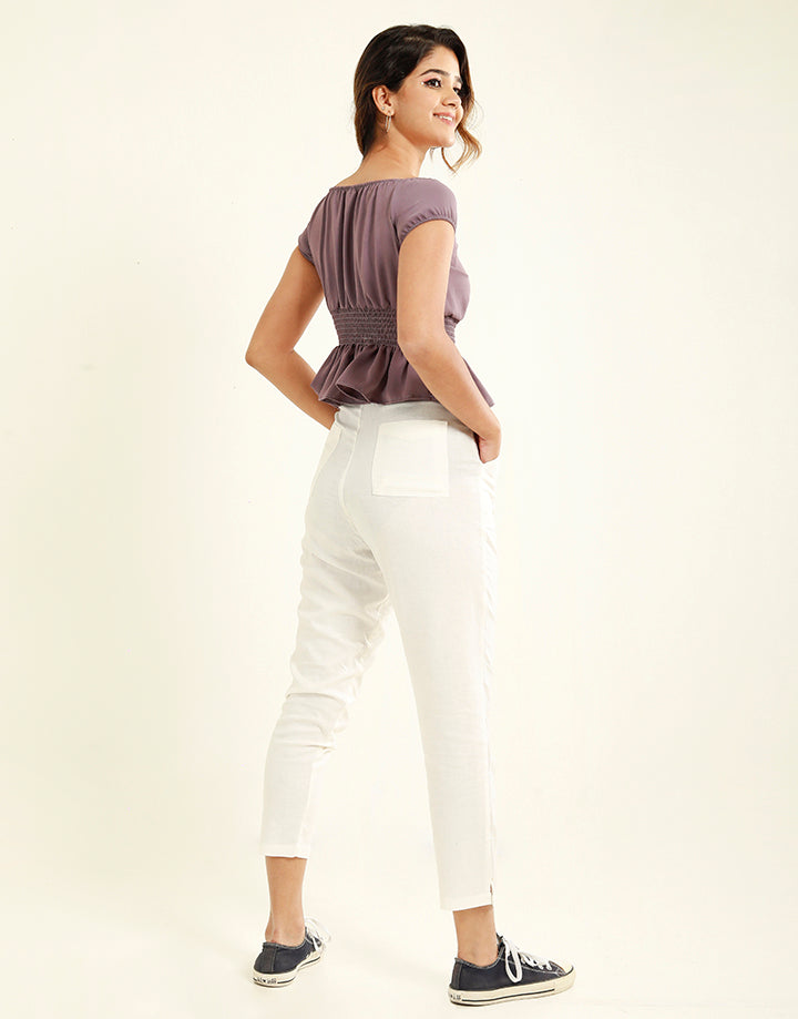 Two Way Top with Puffed Sleeves
