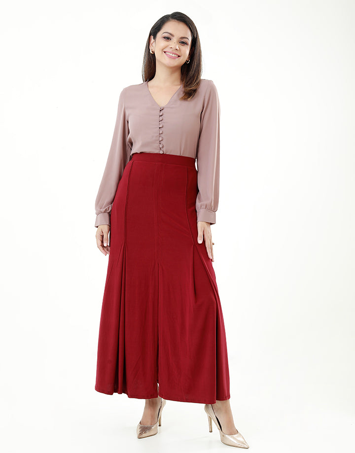 V-Neck Blouse with Long Sleeves