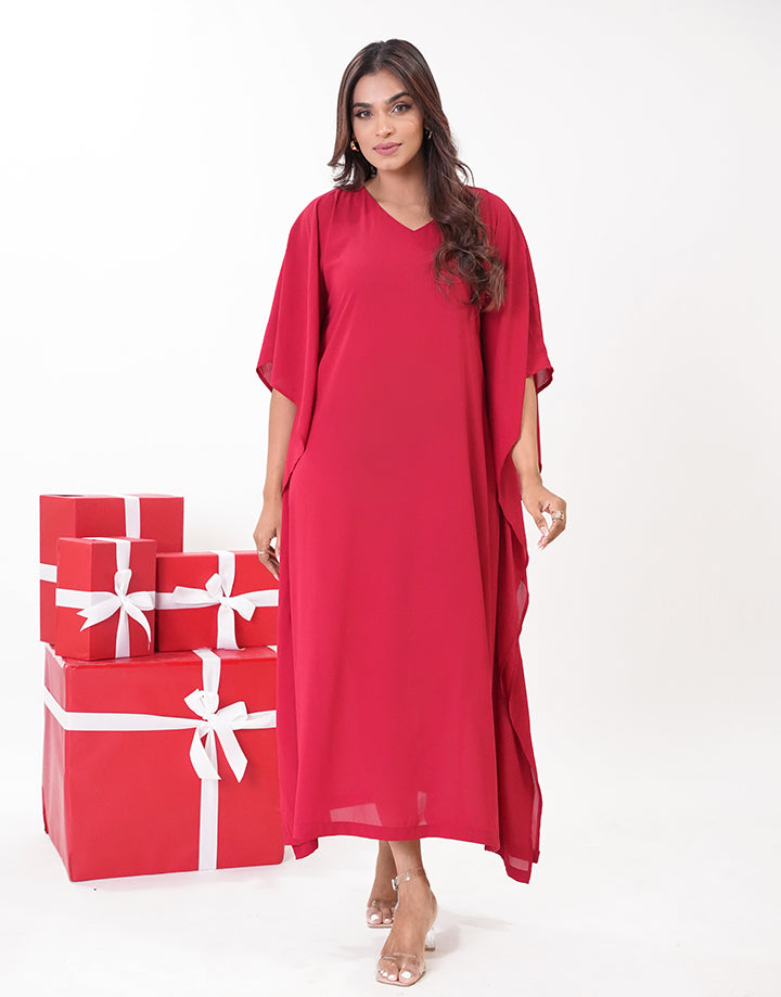 V-Neck Caftan Dress