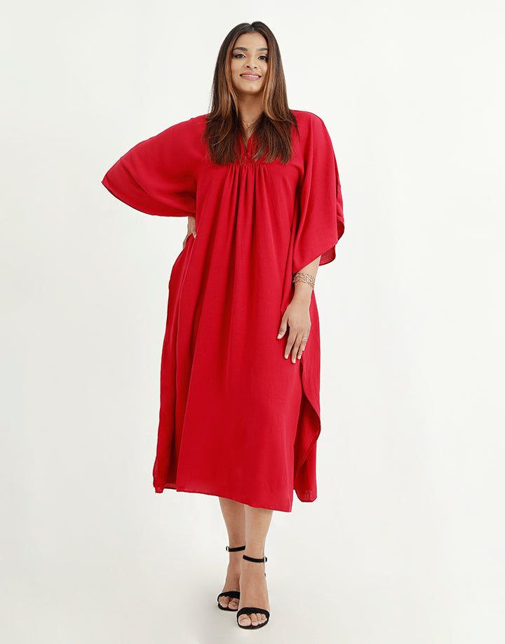 V-Neck Kaftan Dress