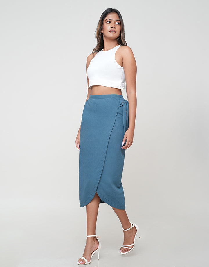 Blend Bow Tie Wrap Vegan Skirt