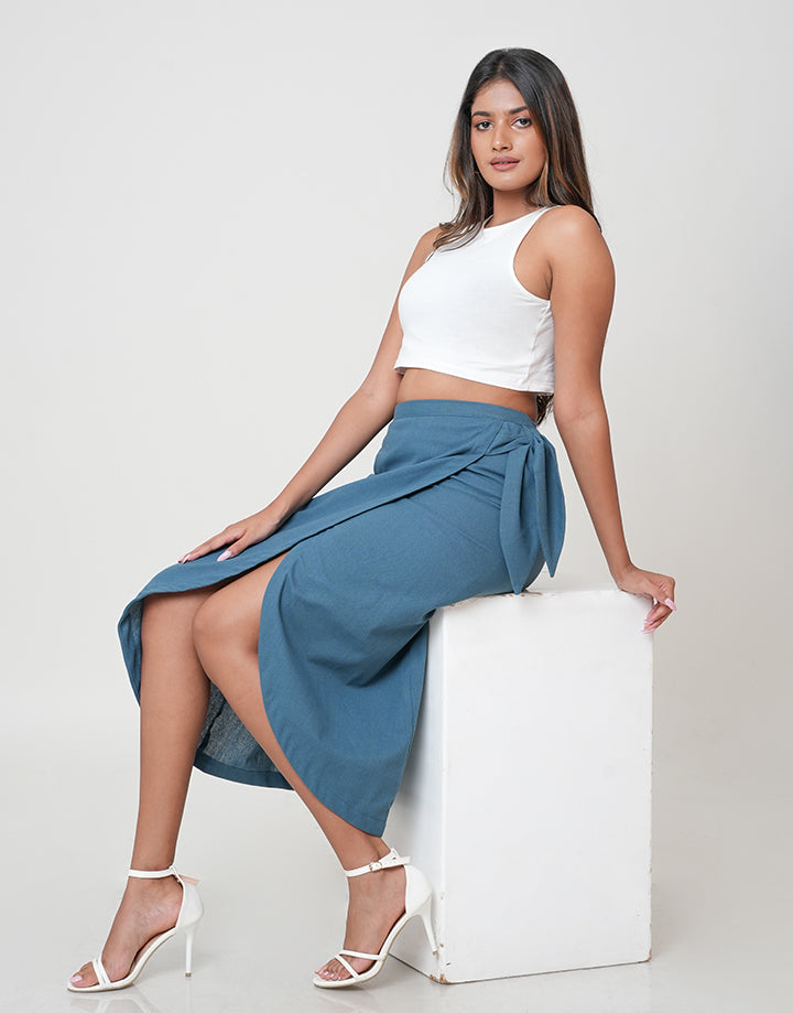 Blend Bow Tie Wrap Vegan Skirt