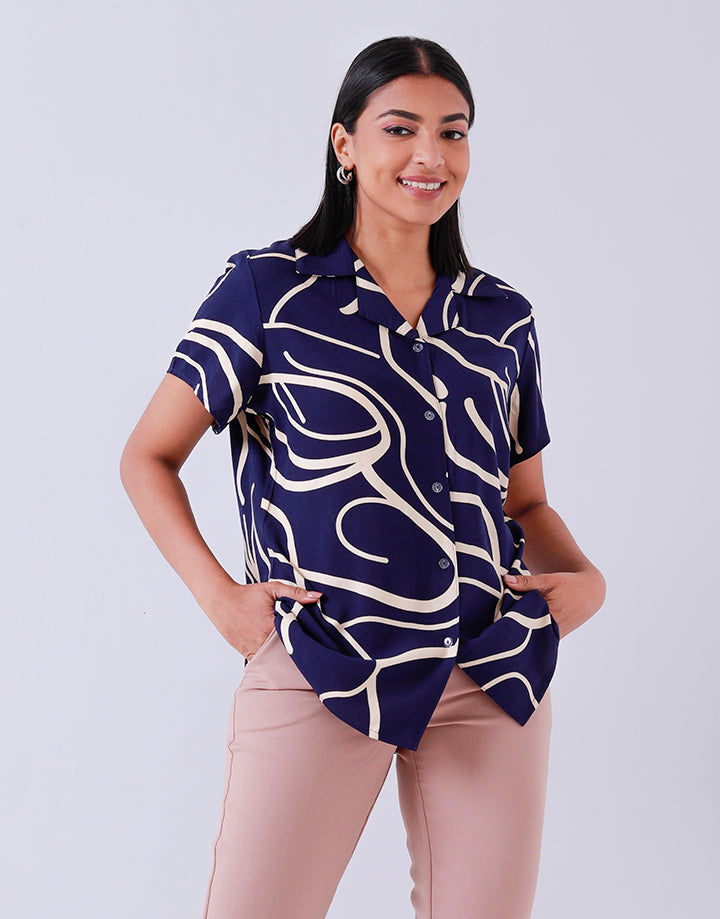 Ladies Printed Shirt Blouse