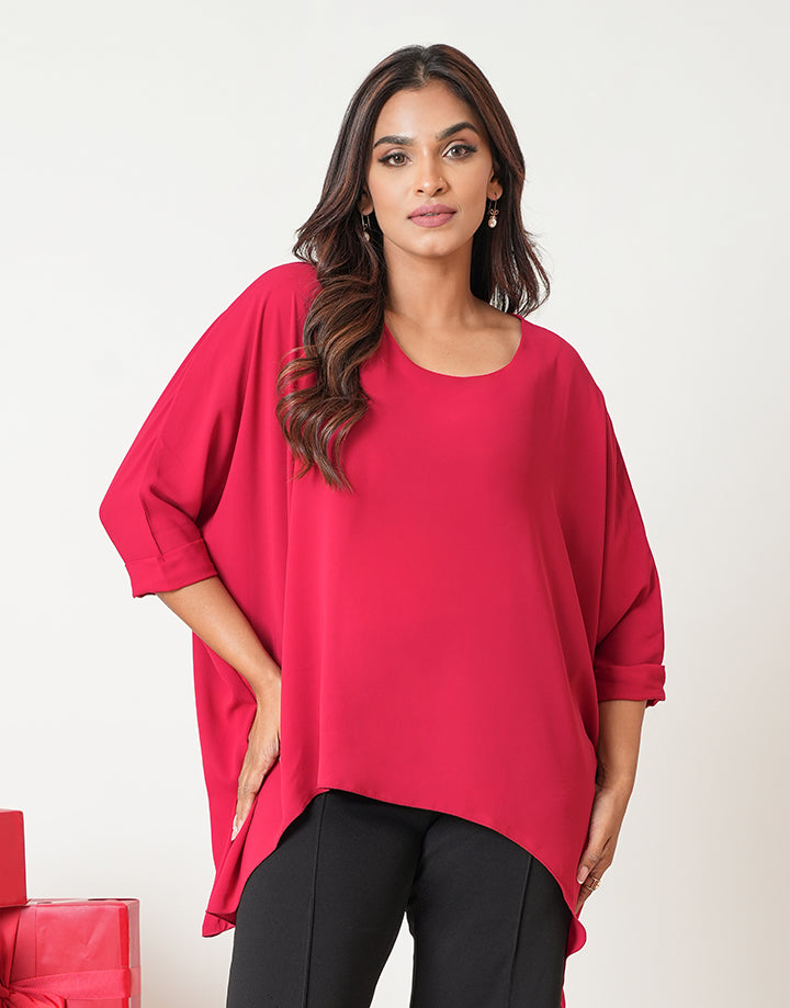 Handkerchief Style Poncho Top