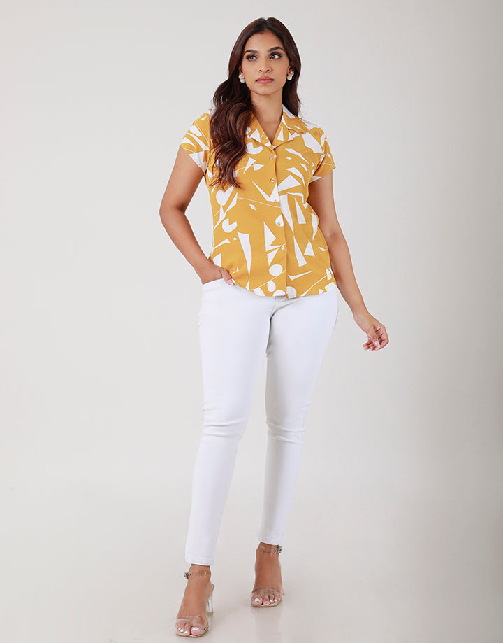 Ladies Printed Shirt Blouse