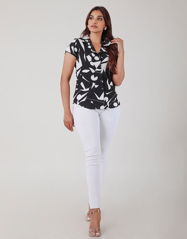 Ladies Printed Shirt Blouse