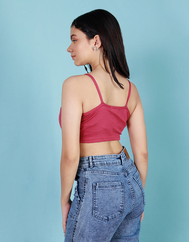 Strappy Crop Top with Front Knot