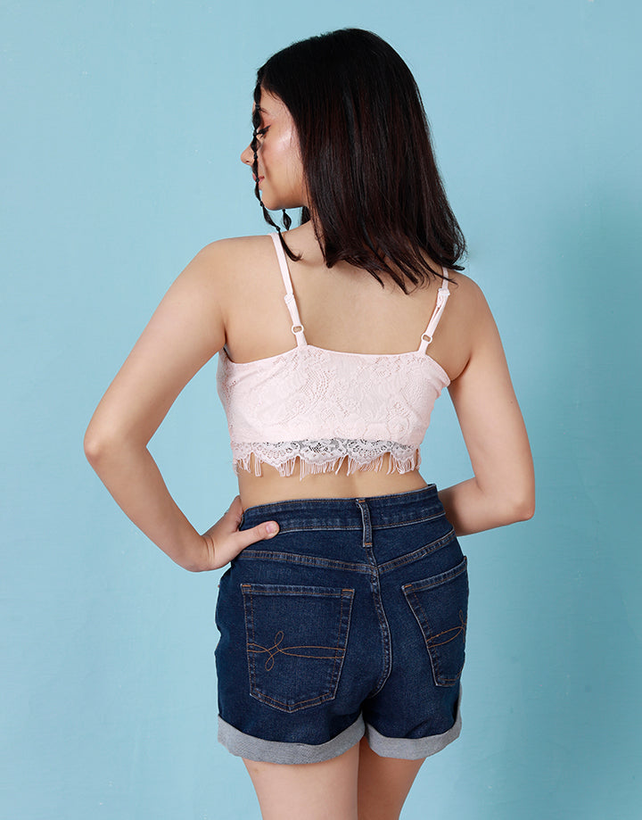 Strappy Crop Top with Lace