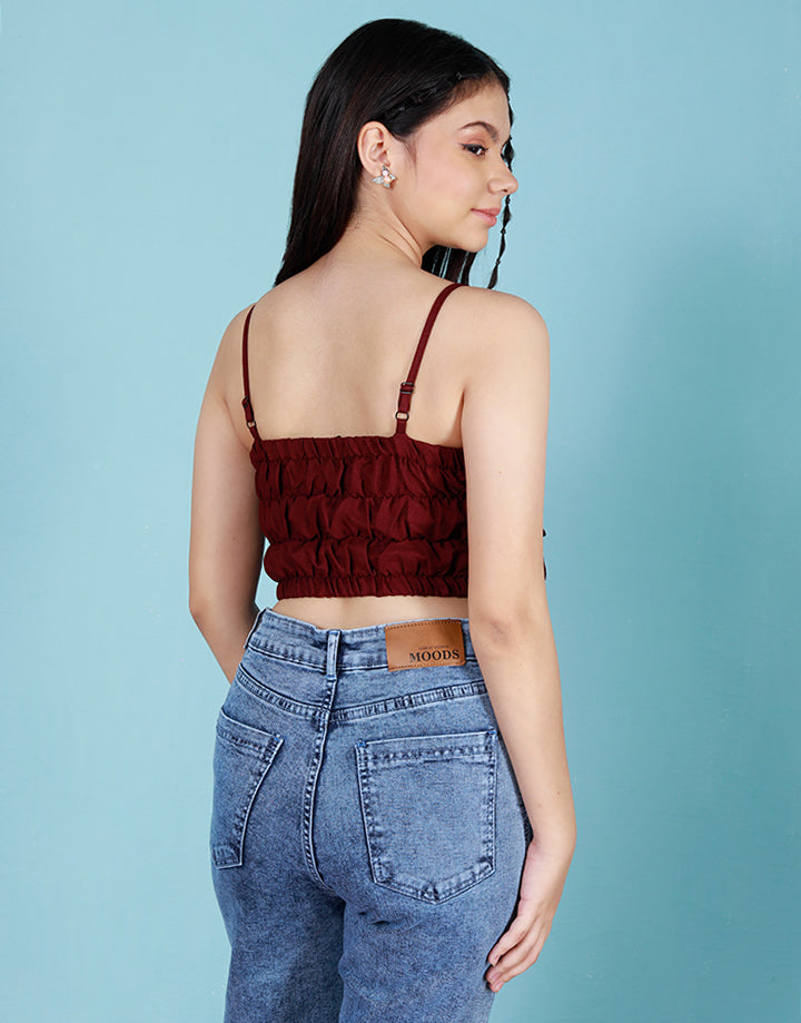 Strappy Flower Crop Top