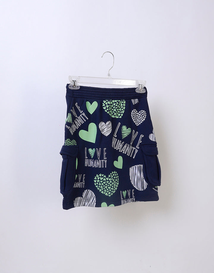 Printed Mini Skirt with Pockets