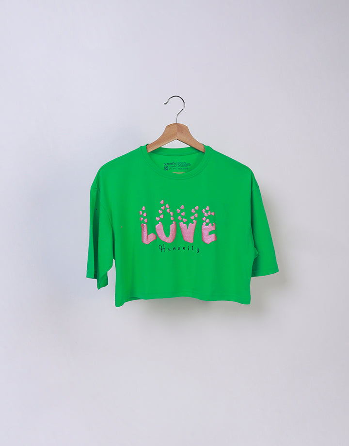 Screen Print Crop T-Shirt