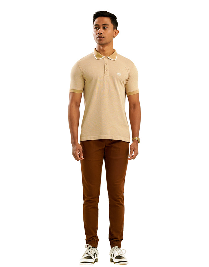 Moose Men’s Marl Seamless Polo T-Shirt