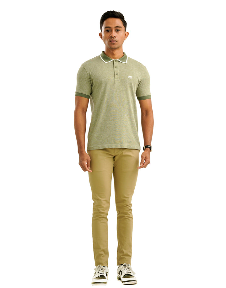 Moose Men’s Marl Seamless Polo T-Shirt