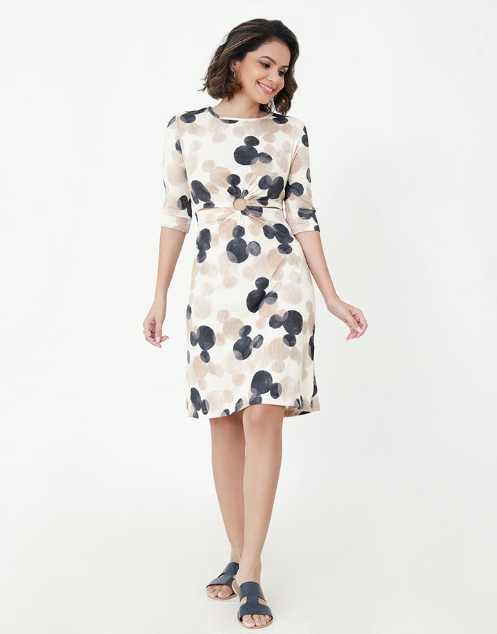 Dress with O Ring and Cutout Details