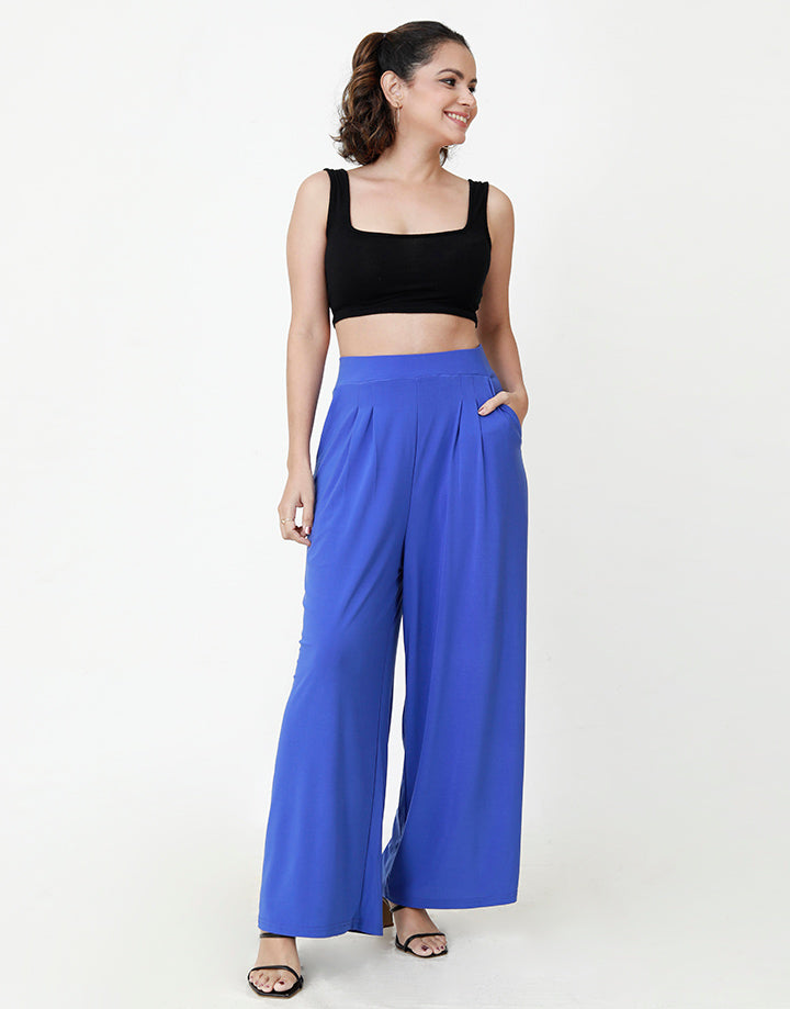 High Waist Flared Pants with Pockets