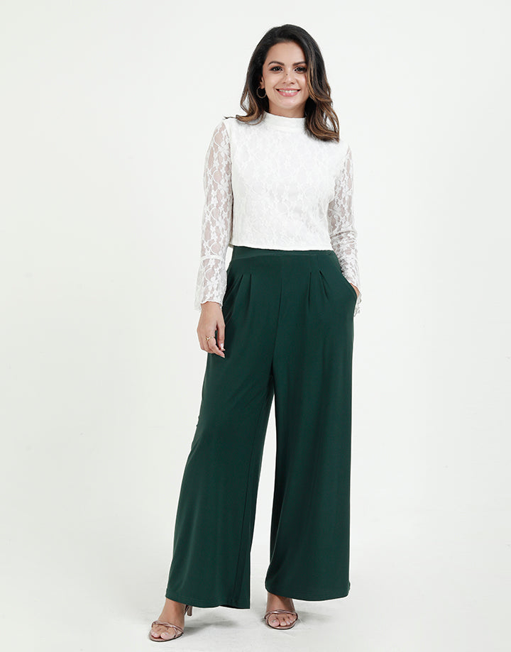 High Waist Flared Pants with Pockets