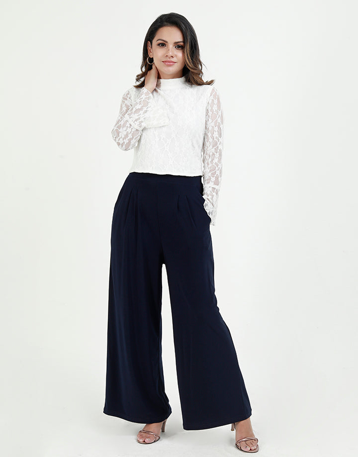 High Waist Flared Pants with Pockets