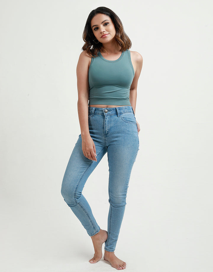 LICC Skinny Jeans with Belt Loops