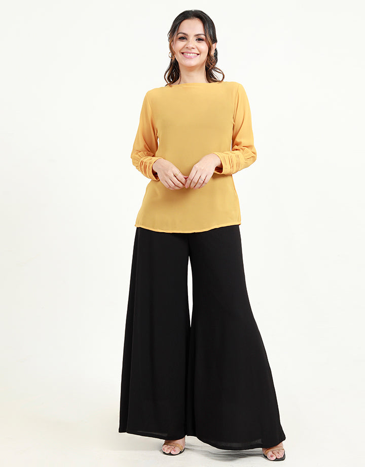 Long Sleeves Blouse with Pintucks
