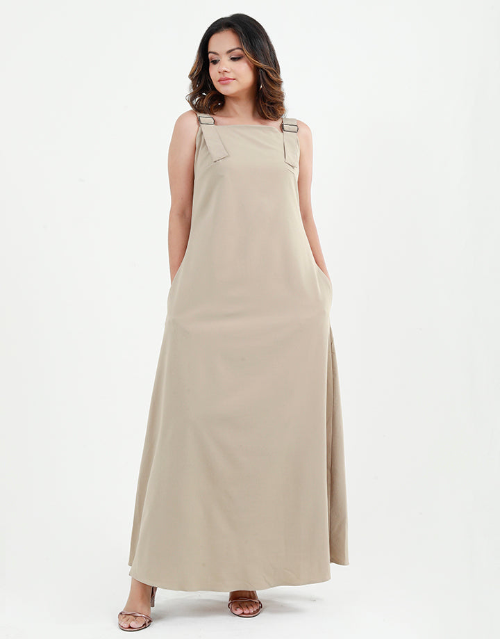 Maxi Dress with Buckled Straps