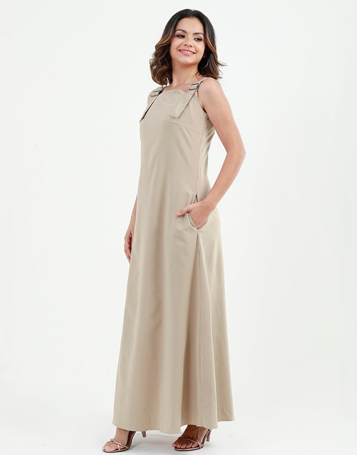 Maxi Dress with Buckled Straps